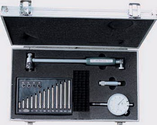 Innenfeinmegerte Set mit analoger Meuhr,
50 - 160 mm
